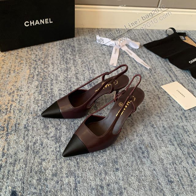 Chanel女鞋 香奈兒2020Cruise新款 小香單鞋 Chanel羊皮高跟涼鞋  naq1119